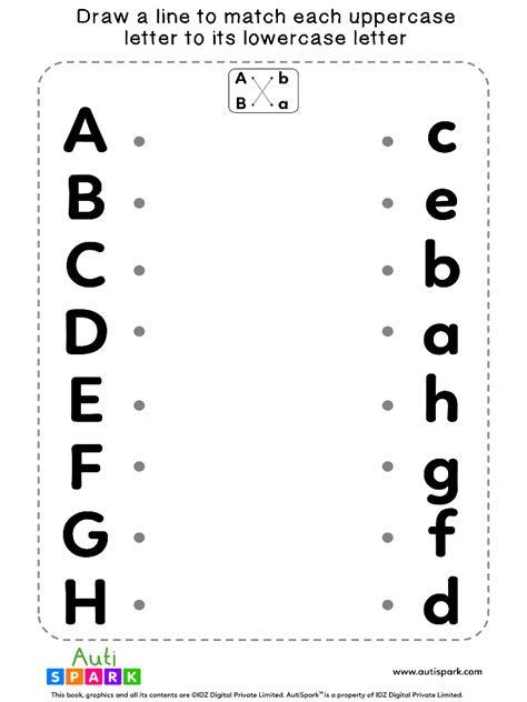 Match Uppercase To Lowercase Letters 08 Free Matching Worksheet