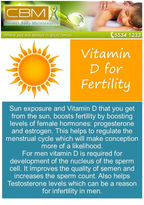 Vitamin D For Fertility Correct Body Maintenance