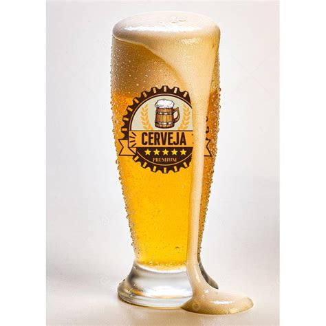 Kit 6 Copos Munich Pilsen Chopp Cerveja Estampas Sortidas