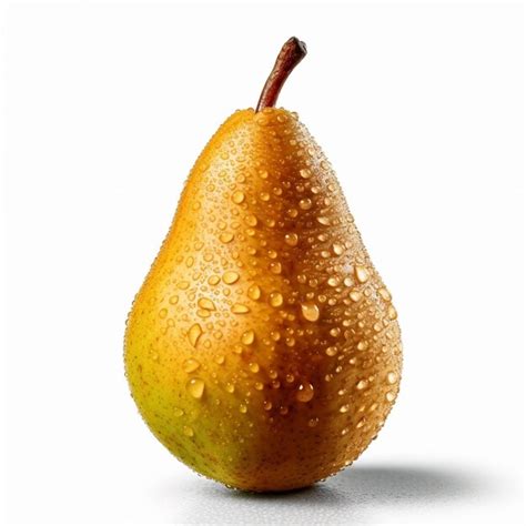 Premium Ai Image A Pear With Water Droplets On It