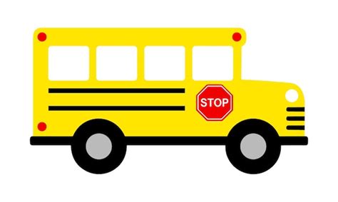 Premium Vector | School bus clipart Yellow bus for kids illustration