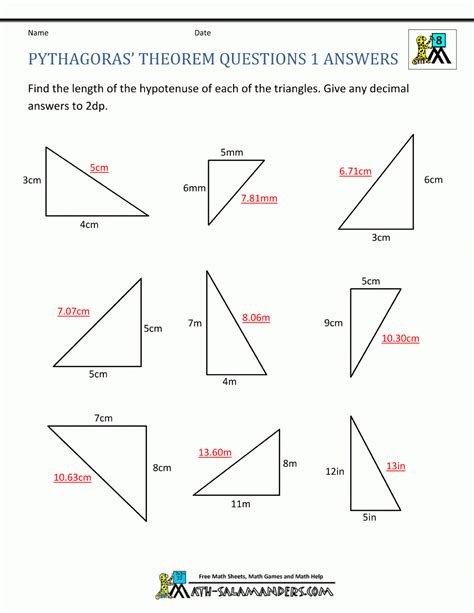 Common Core Pythagorean Theorem Worksheet Common Core Worksheets