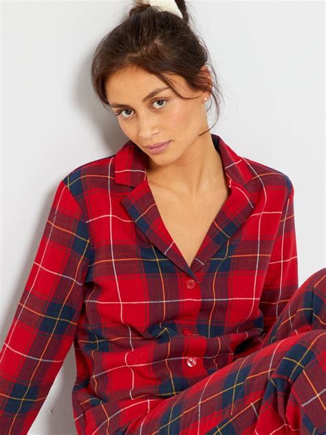 Pyjama En Flanelle Rouge Kiabi