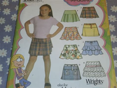 Simplicity 5084 Girls S8 16 Skirt Assortment Lizzie Mcguire Pattern 8