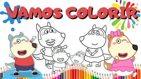 Vamos Pintar E Colorir O Wolfoo E Sua Familia Wolfoo Portugu S