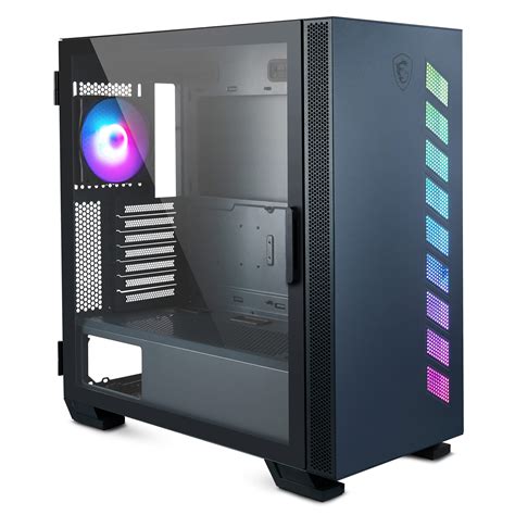 Buy Msi Mag Vampiric R Pacific Blue Mid Tower Pc Case Tempered