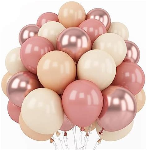 Amazon Tsotu Pink Rose Gold Confetti Balloons Count Inch