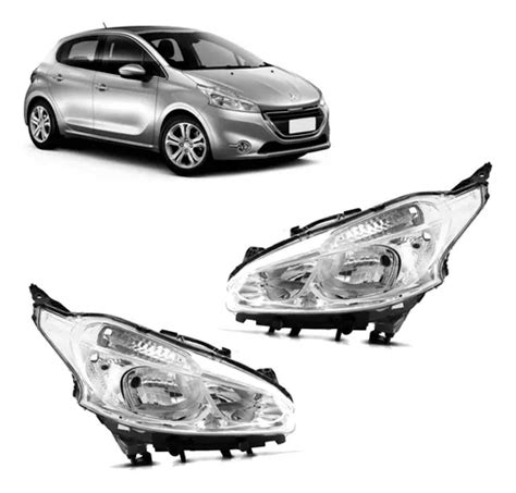 Par Farol Peugeot 208 2013 2014 2015 2016 Foco Duplo Sem Led Frete grátis