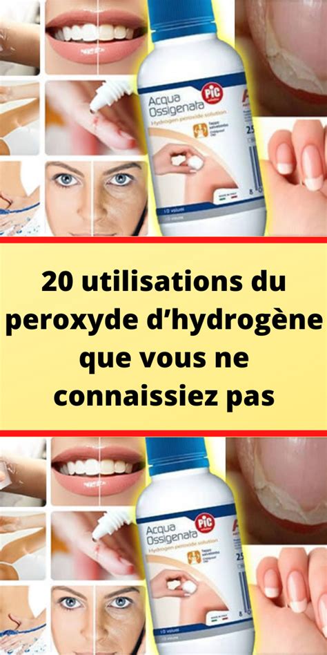 20 utilisations du peroxyde dhydrogène que vous ne connaissiez pas