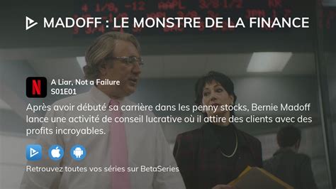 Où regarder Madoff Le monstre de la finance saison 1 épisode 1 en