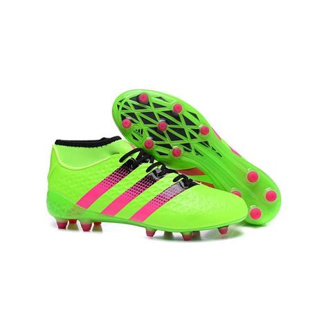 Nouvelles Chaussures Adidas Ace 161 Primeknit Fgag Vert Rose Noir