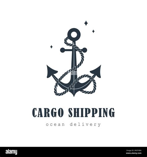 Cargo Shipping Logo Ocean Delivery Sea Freight Transportation And