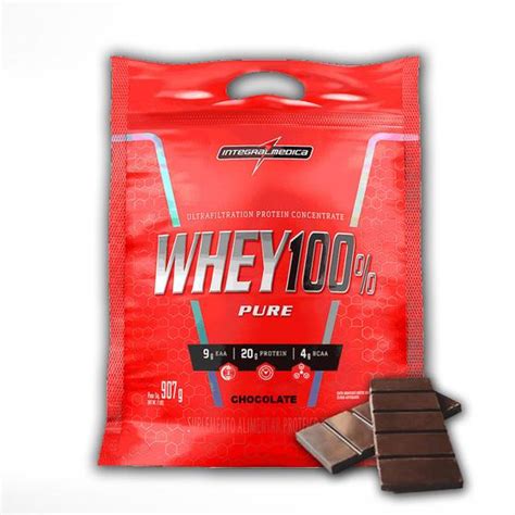 Whey Protein 100 Pure Concentrado 900g Refil Integralmedica Whey