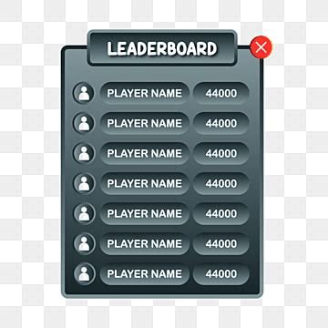 Game Leaderboard Ranking Vector Art PNG Game Leaderboard With Score