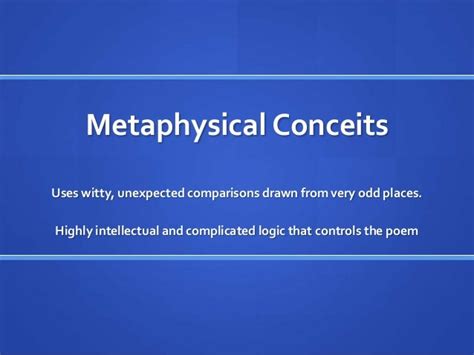 Metaphysical poetry