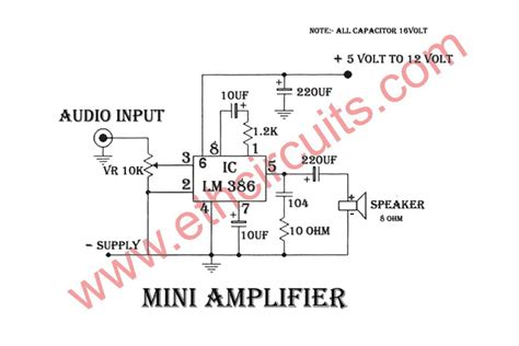 How To Make An Lm386 Audio Amplifier Circuit Diagram Wiring Diagram