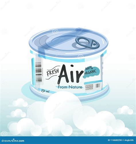 Canned with Fresh Air. Fresh Air from Nature Concept - Vector Stock ...