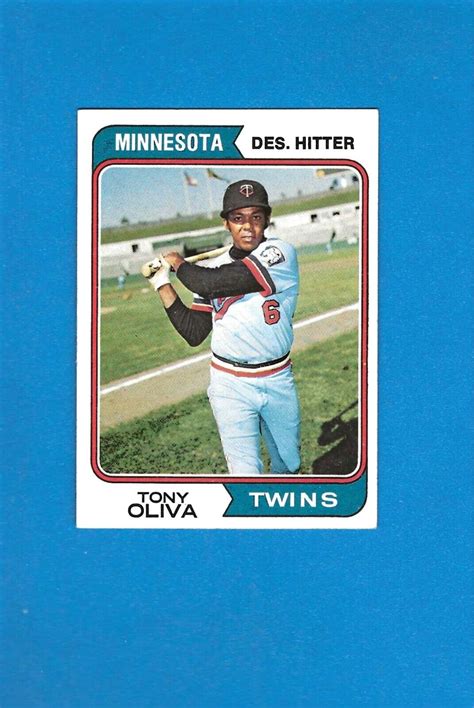 1974 Topps Tony Oliva Minnesota Twins 190 EX To EXMT EBay