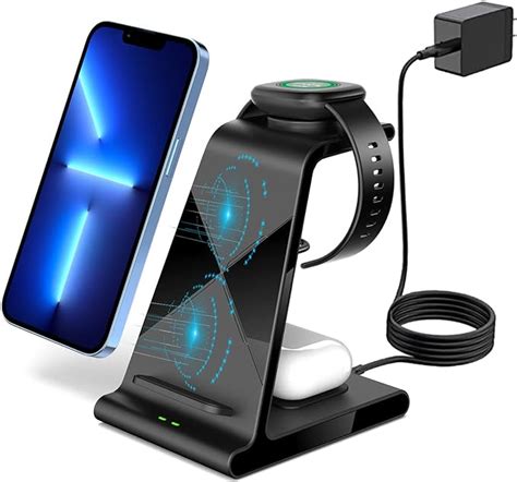 Chargeur Sans Fil 3 En 1 Pour Fitbit Sense Fitbit Versa 3 Station De