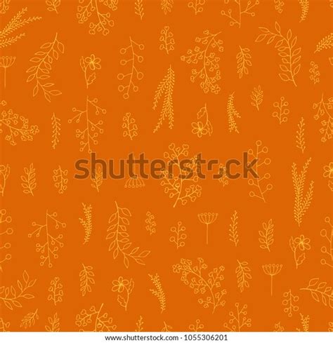 Vector Vintage Seamless Floral Pattern Herbs Stock Vector Royalty Free