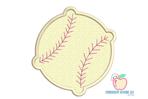 Baseball Embroidery Design Digital Machine Embroidery Design