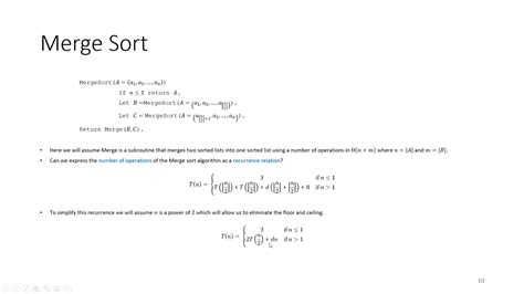 Recursive Merge Sort Strong Induction 3 Discrete Math For Computer