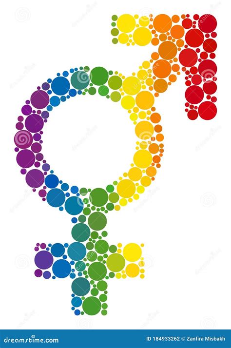 Rainbow Sex Symbol Collage Icon Of Round Dots Stock Vector Illustration Of Dating Copulation