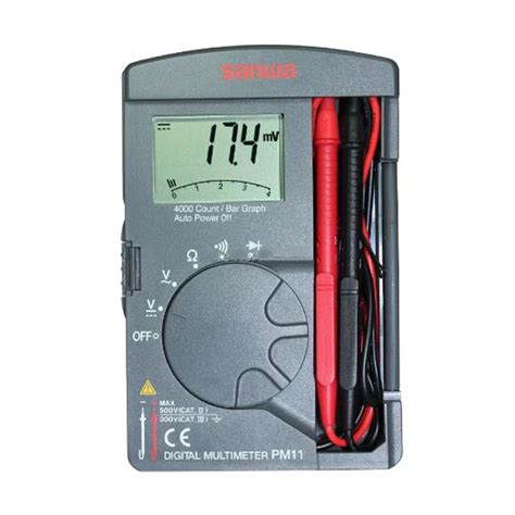 Sanwa Pm11 Pm 11 Pocket Digital Multimeter Rugged Analog Pointer In