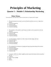 Principles Of Marketing Q1M3 Docx Principles Of Marketing Quarter 1