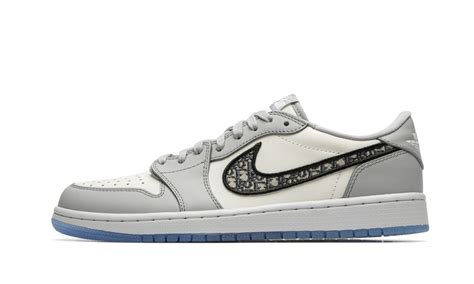 Air Jordan 1 Low "Dior" Wolf Grey / Sail / Photoson Dust-W - Stadium Goods