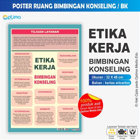 Jual POSTER RUANG BIMBINGAN KONSELING BK DI SEKOLAH SD SMP SMA