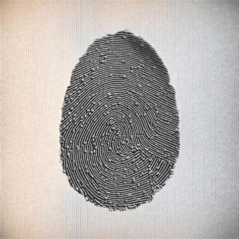 Premium Vector Fingerprint On A White Background 3d Illustration