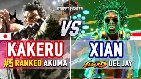 SF6 Kakeru 5 Ranked Akuma Vs Xian Dee Jay SF6 High Level