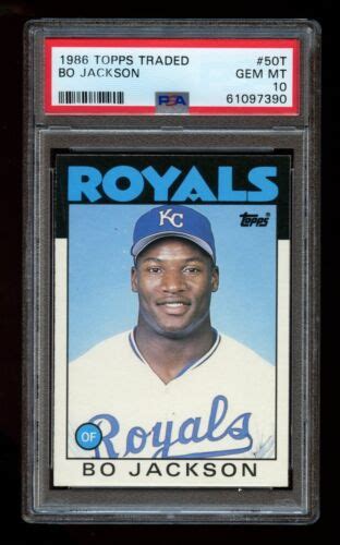 Topps Traded Bo Jackson Rookie T Kansas City Royals Rc Psa