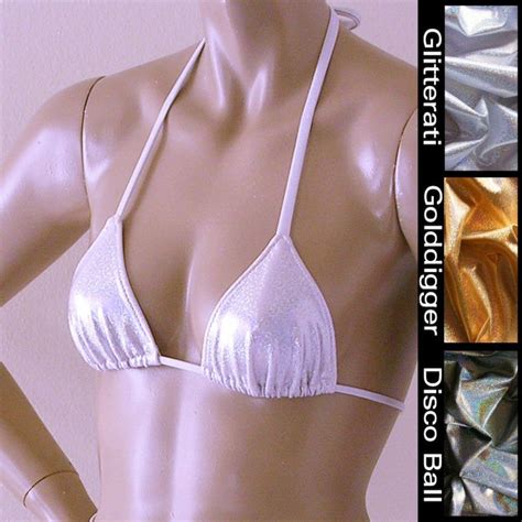 Silver Bikini Etsy
