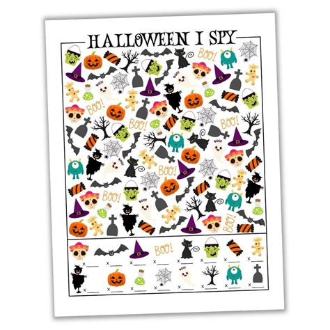 Halloween I Spy Game Printable