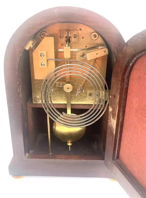 Antique English Twin Fusee Bracket Clock Arched Top Inlaid 8 Day Fusee