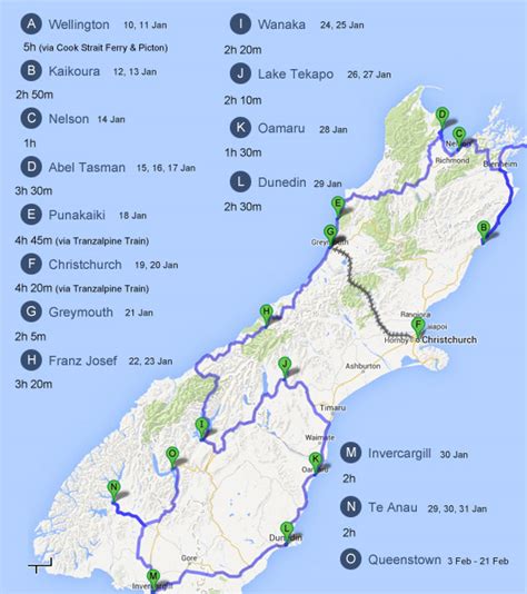 Update to our South Island Driving Route | Bossing New Zealand