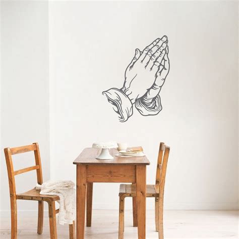 Praying Hands Decal Sticker Pray Hand Decor Interior Vinyl Wall