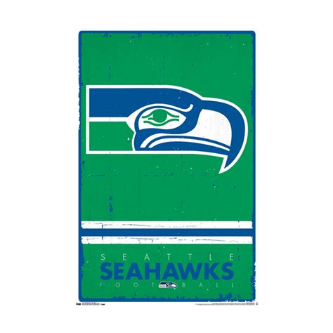 Trends International NFL Seattle Seahawks - Retro Logo 15 Wall Poster