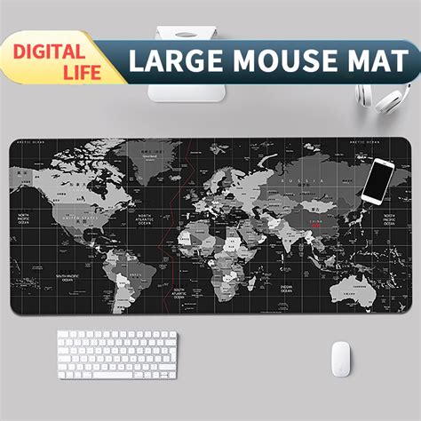 Original Mouse Mat Large World Map Mouse Mat Extended Soft Mouse Pad