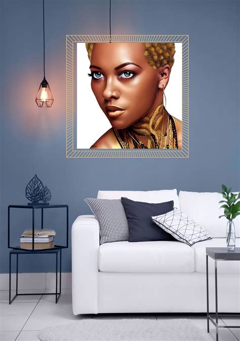 Beautiful Black Woman Wall Art Black Girl Art Wall Décor Digital Downloads Instant Download