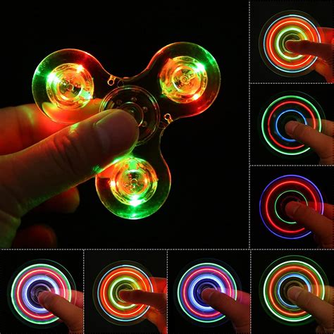 Buy SCIONE Fidget Spinner LED 5 Pack Christmas Party Favors Light Up