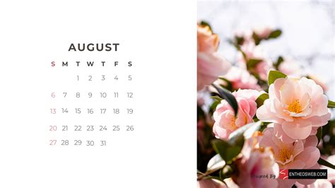 Beautiful Flowers 2023 Monthly Calendar for Desktop Wallpaper and Print ...