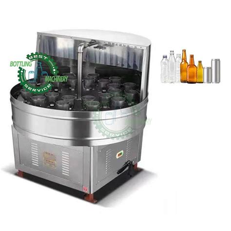 Semi Automatic Small 2000bph Rotary Beer Wine Glass Bottle 24 Head