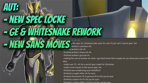 Aut New Spec Locke Golden Experience And Whitesnake Rework Youtube