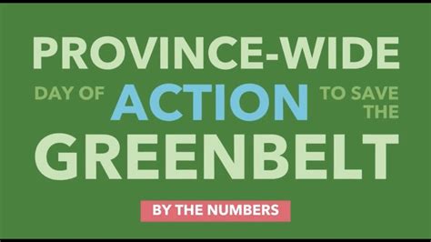 Province Wide Day Of Action To Save The Greenbelt By The Numbers Youtube