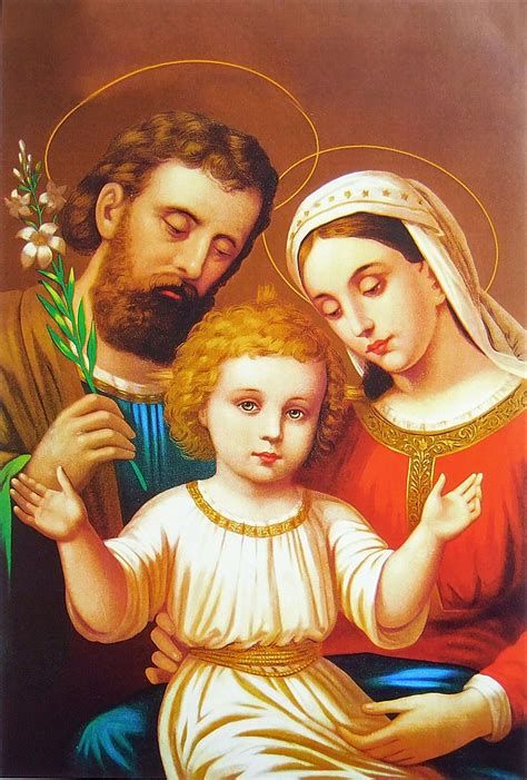 Joseph Mother Mary And Baby Jesus Poster