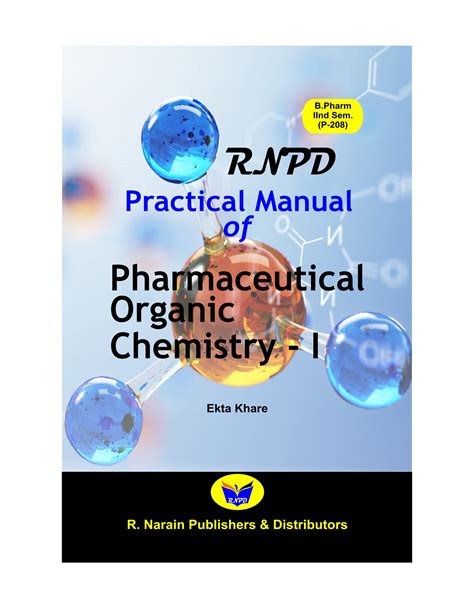 Practical Manual Of Pharmaceutical Organic Chemistry I B Pharm Books