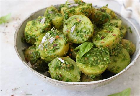 Pesto Potato Salad Recipe Veggie Society